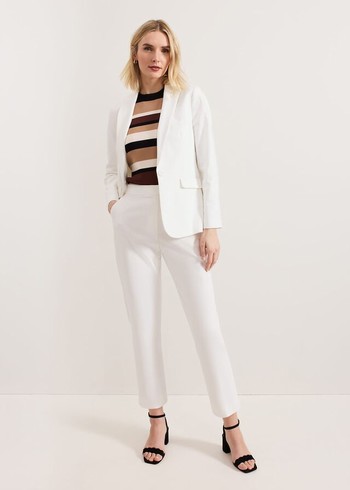 Phase Eight Ulrica Tapereds Trousers White USA | 5813206-YX